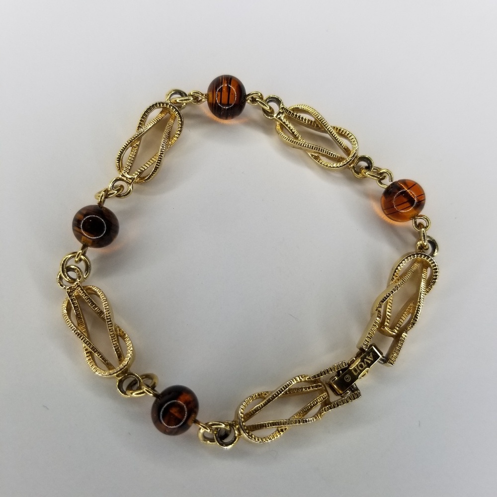 Vintage Avon Amber Glass Bracelet